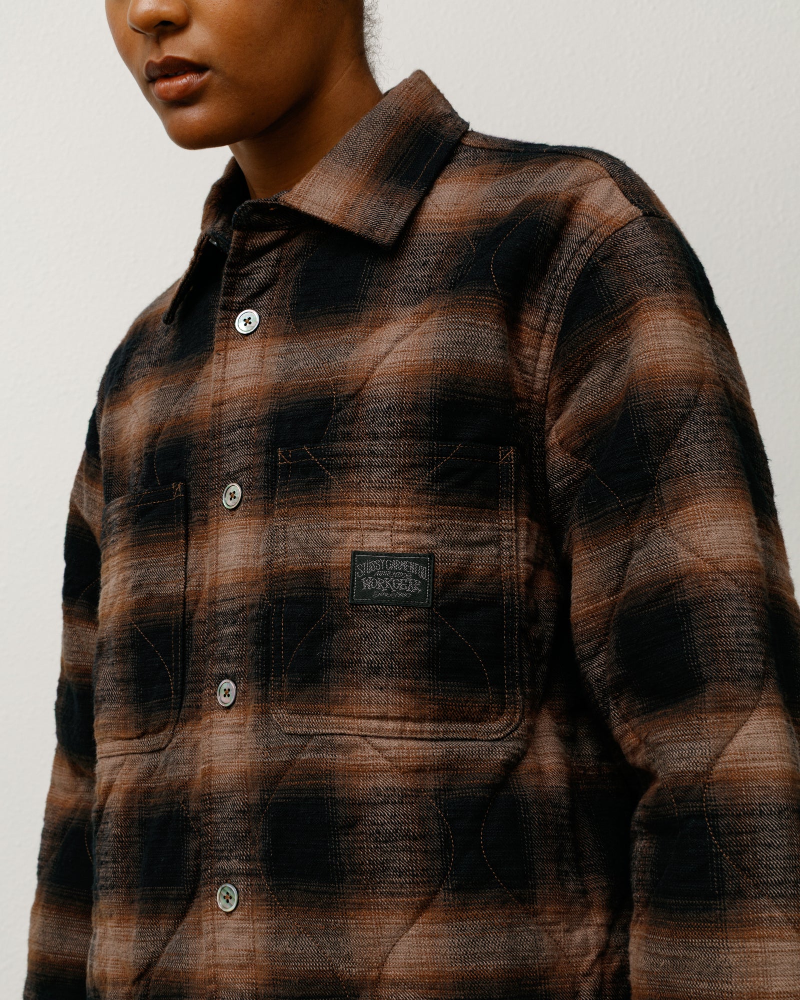 QUILTED PLAID SHIRT JACKET - Image 4