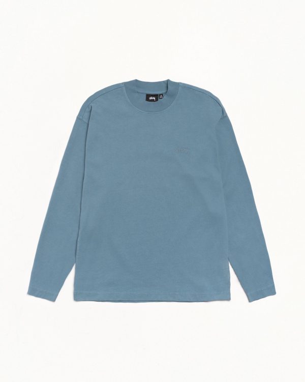 DYED LS MOCK NECK TEE
