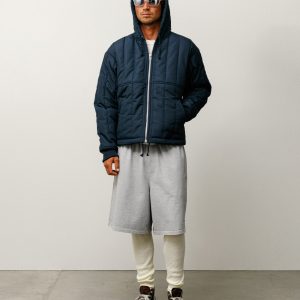 QUILTED NYLON WORK JACKET