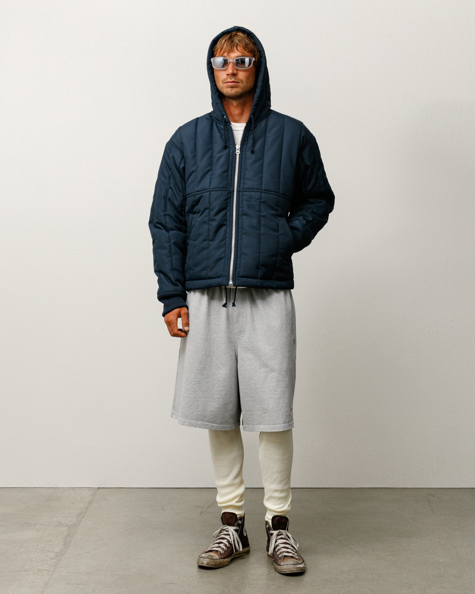 QUILTED NYLON WORK JACKET