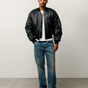 LEATHER BUILT BOMBER
