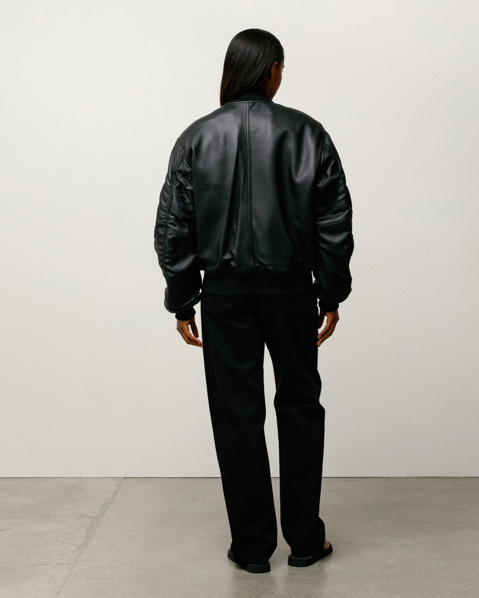 LEATHER BUILT BOMBER - Image 6