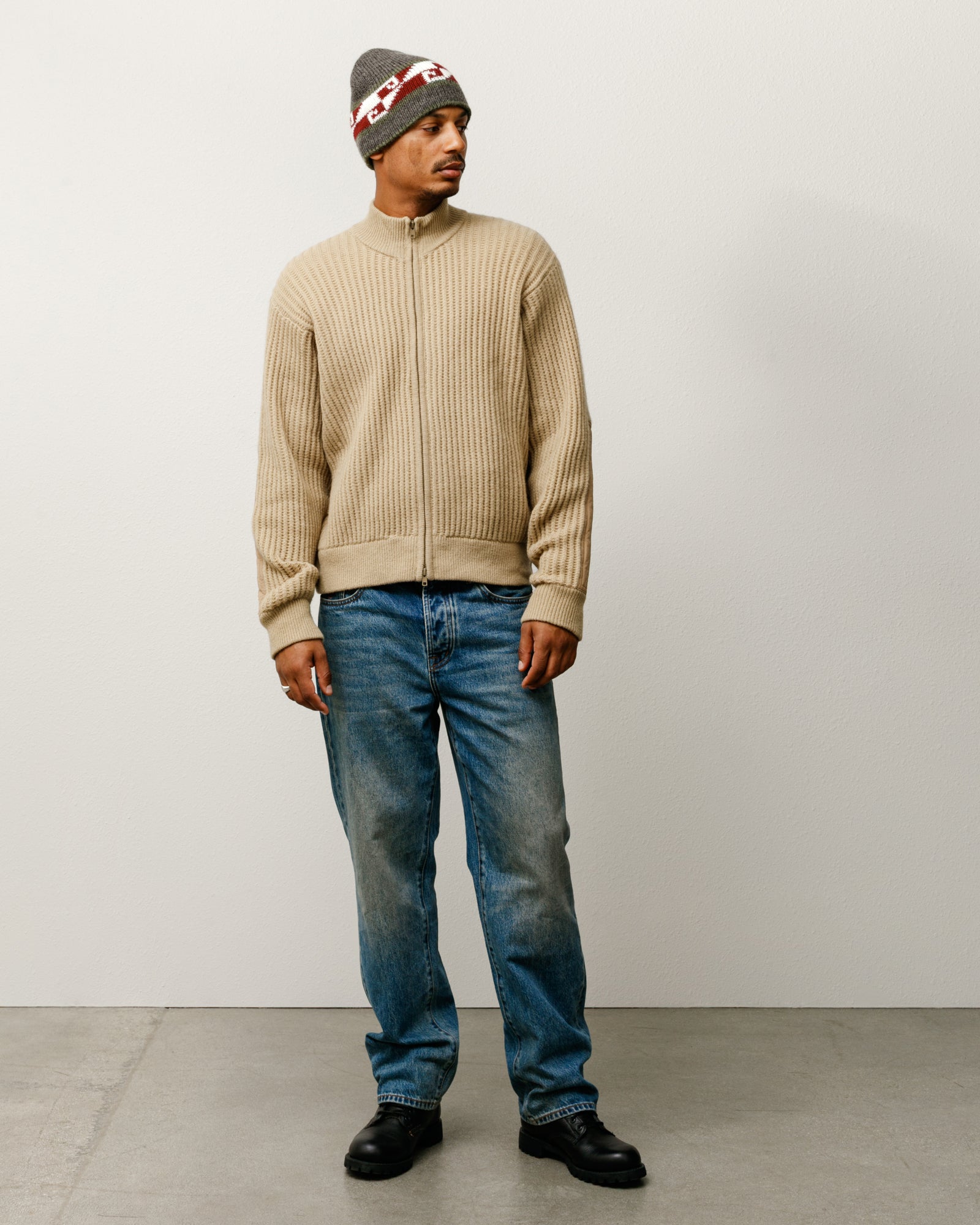 PATCH ZIP SWEATER