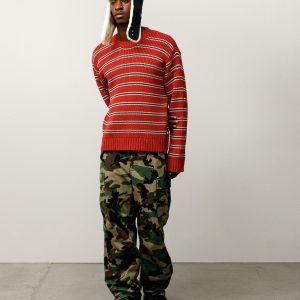 STRIPE KNIT CREW