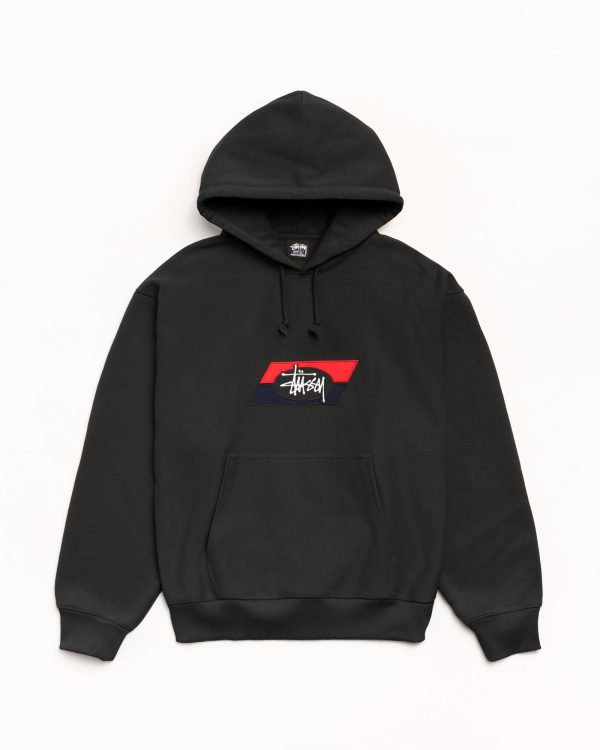 DOUBLE STRIPE EMBROIDERED HOODIE