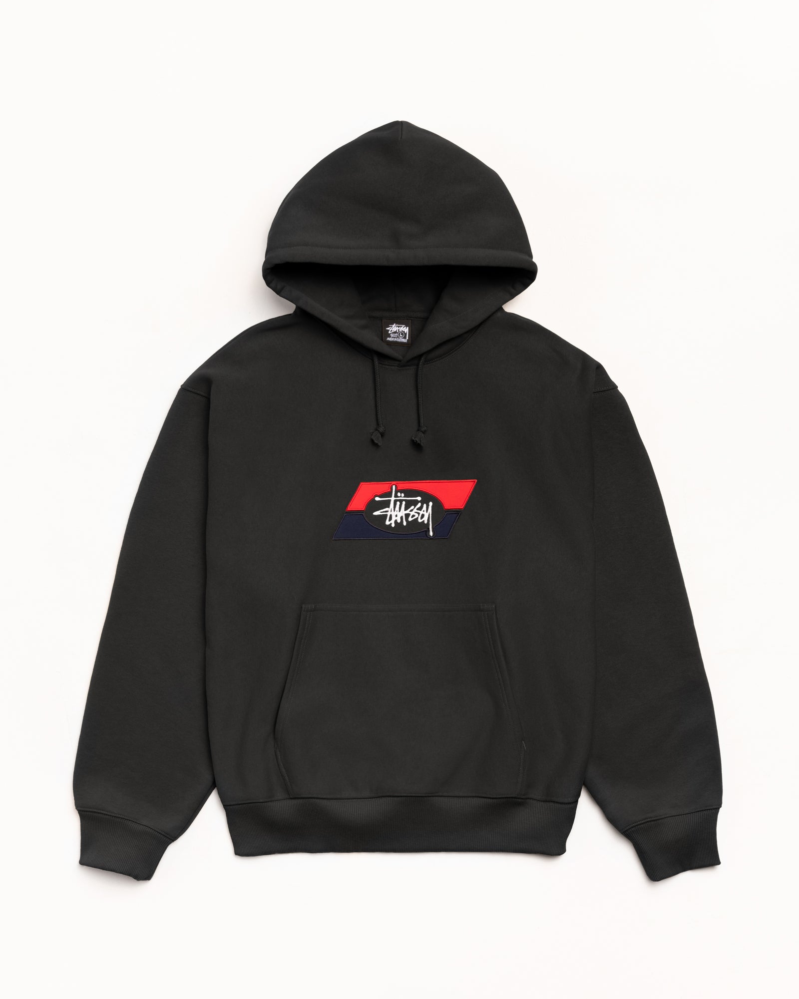 DOUBLE STRIPE EMBROIDERED HOODIE