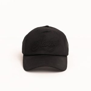 WAXED TRUCKER CURSIVE STITCH SNAPBACK