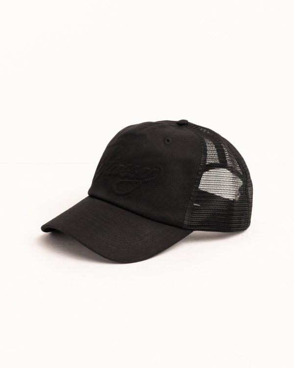 WAXED TRUCKER CURSIVE STITCH SNAPBACK - Image 2