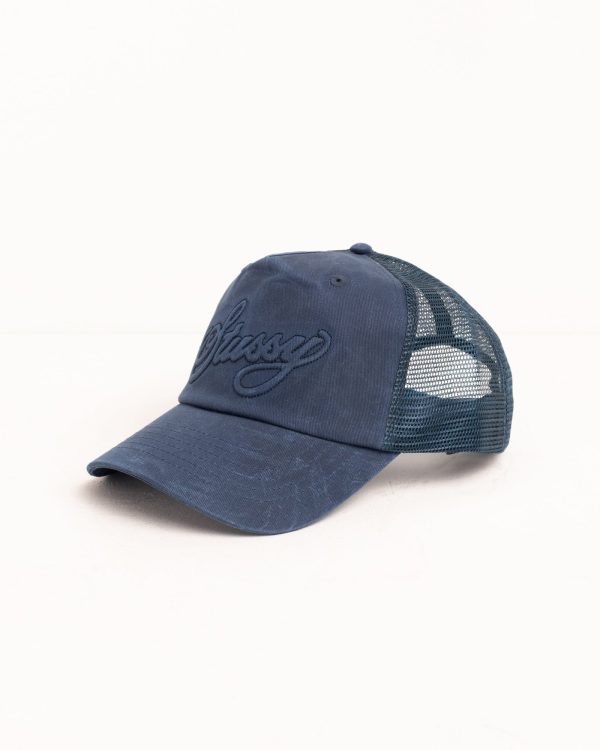 WAXED TRUCKER CURSIVE STITCH SNAPBACK - Image 2