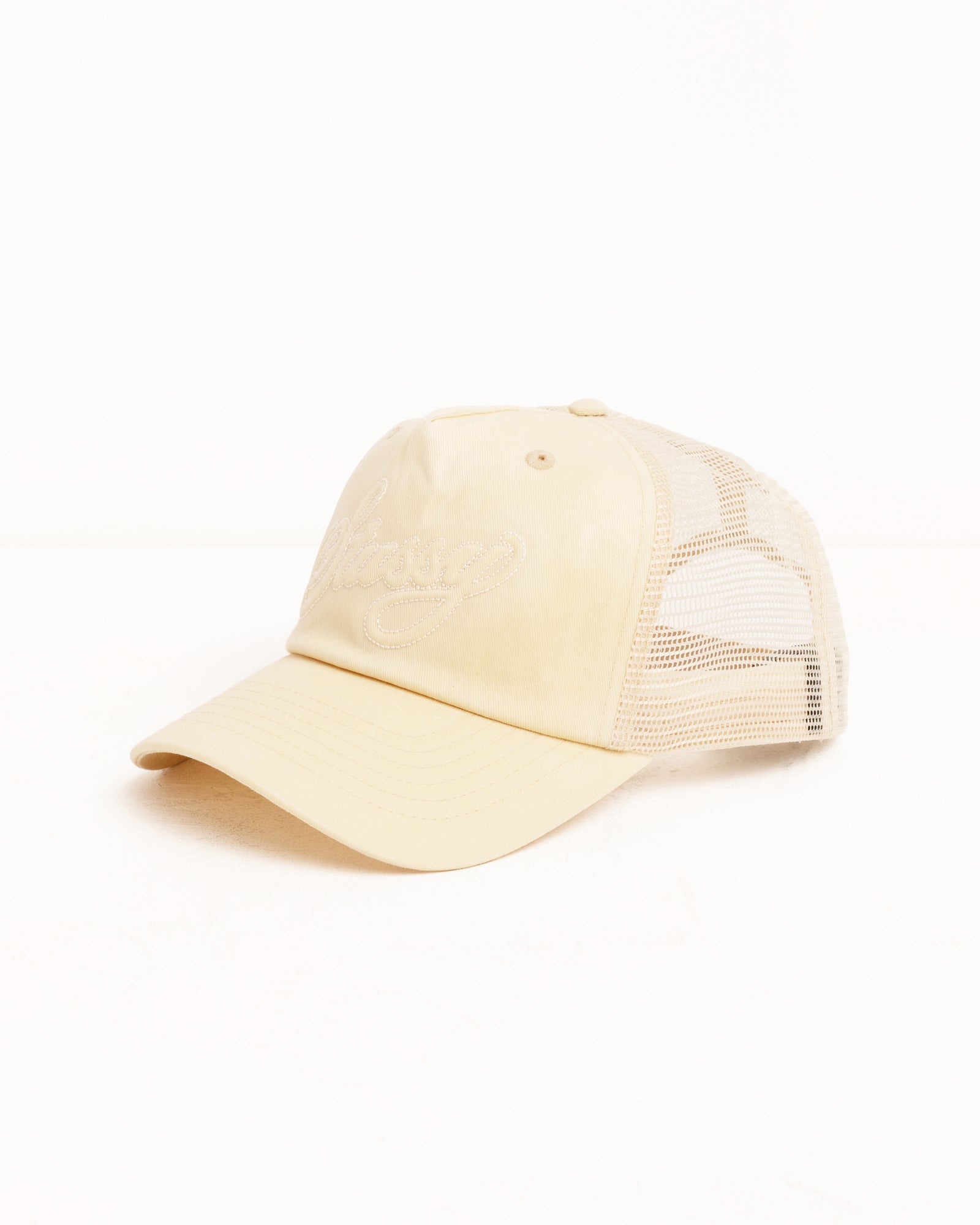 WAXED TRUCKER CURSIVE STITCH SNAPBACK - Image 2