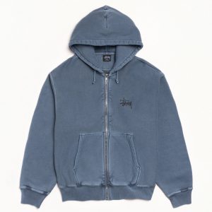 BASIC STÜSSY ZIP HOODIE PIGMENT DYED
