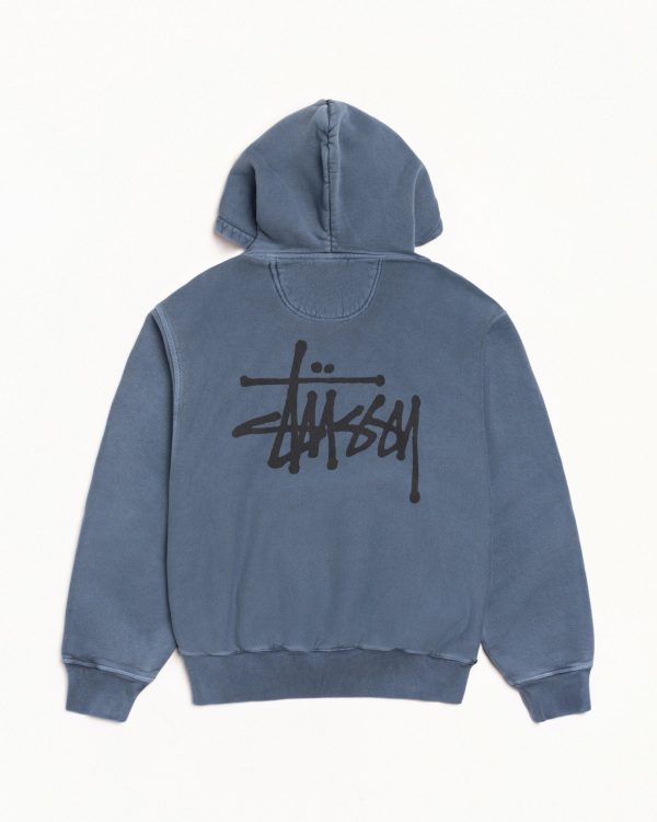 BASIC STÜSSY ZIP HOODIE PIGMENT DYED - Image 2