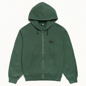 BASIC STÜSSY ZIP HOODIE PIGMENT DYED