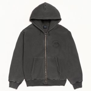 STÜSSY WEAR ZIP HOODIE PIGMENT DYED