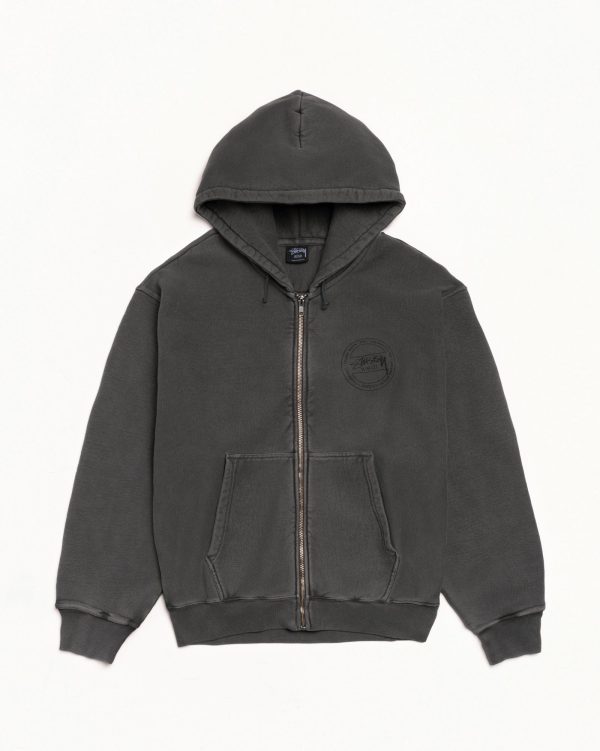 STÜSSY WEAR ZIP HOODIE PIGMENT DYED
