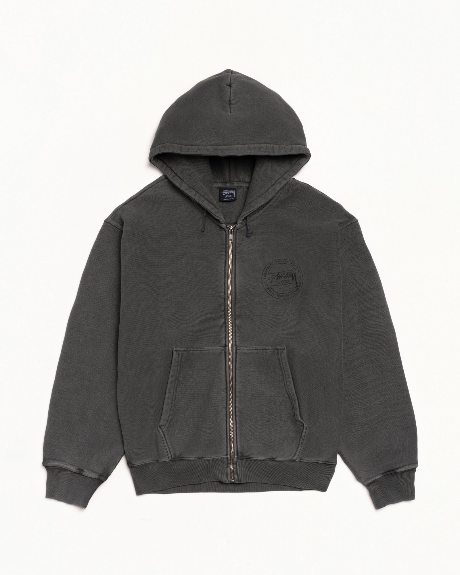 STÜSSY WEAR ZIP HOODIE PIGMENT DYED