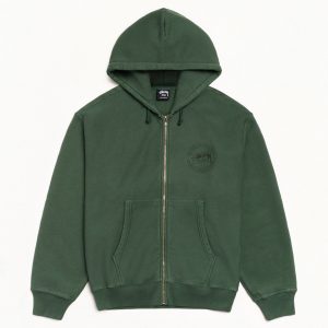 STÜSSY WEAR ZIP HOODIE PIGMENT DYED