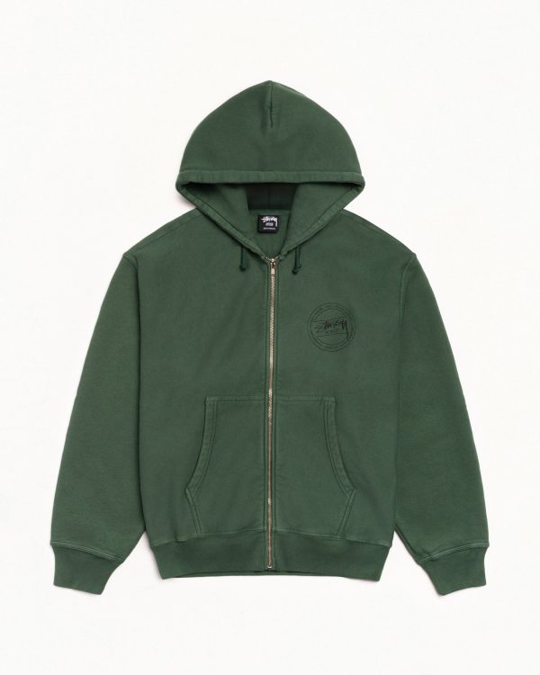 STÜSSY WEAR ZIP HOODIE PIGMENT DYED