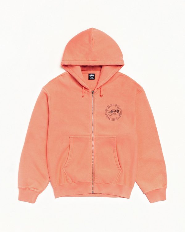 STÜSSY WEAR ZIP HOODIE PIGMENT DYED